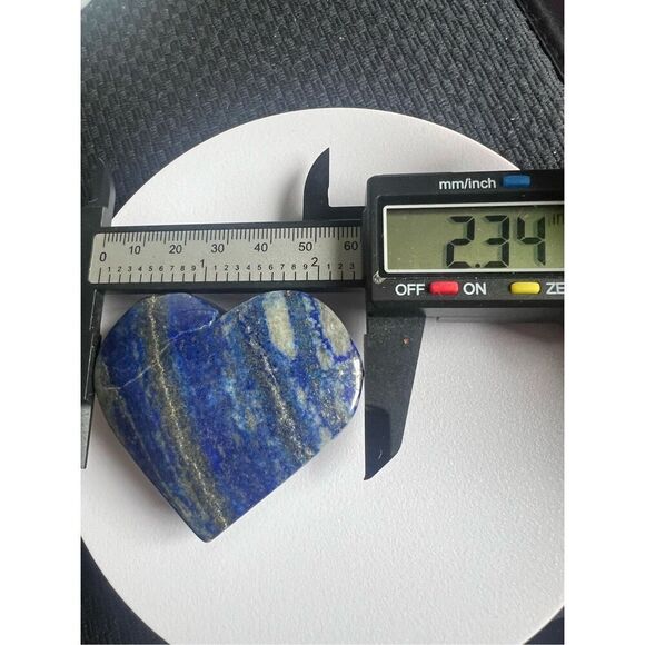 Lapis Lazuli Crystal Heart Carving (#2) - Picture 11 of 14